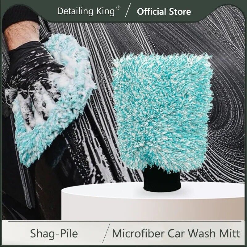 Microfibre Car Wash Cleaning Mitt Glove Washing Detailing King Professional